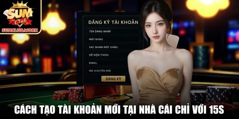 Cách tạo tài khoản mới tại nhà cái chỉ với 15s